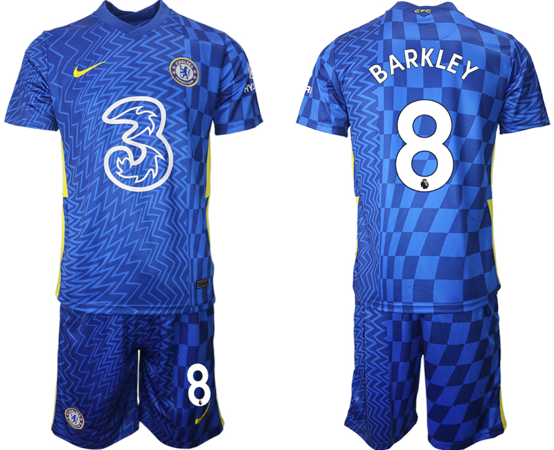 Men 2021-2022 Club Chelsea FC home blue #8 Nike Soccer Jerseys